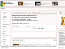 Tablet Screenshot of kleintiermarkt.com